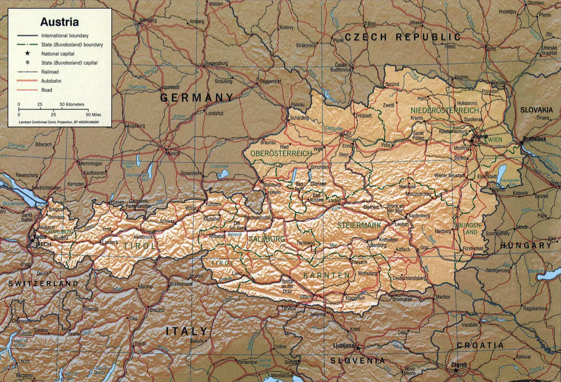 Austria 1999 Cia Map