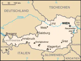 Austria Map Cia Wfb