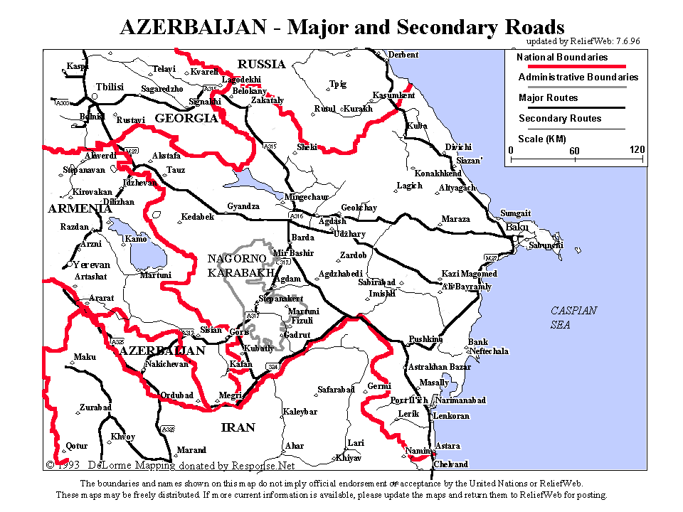 Azerbaijan Road Map