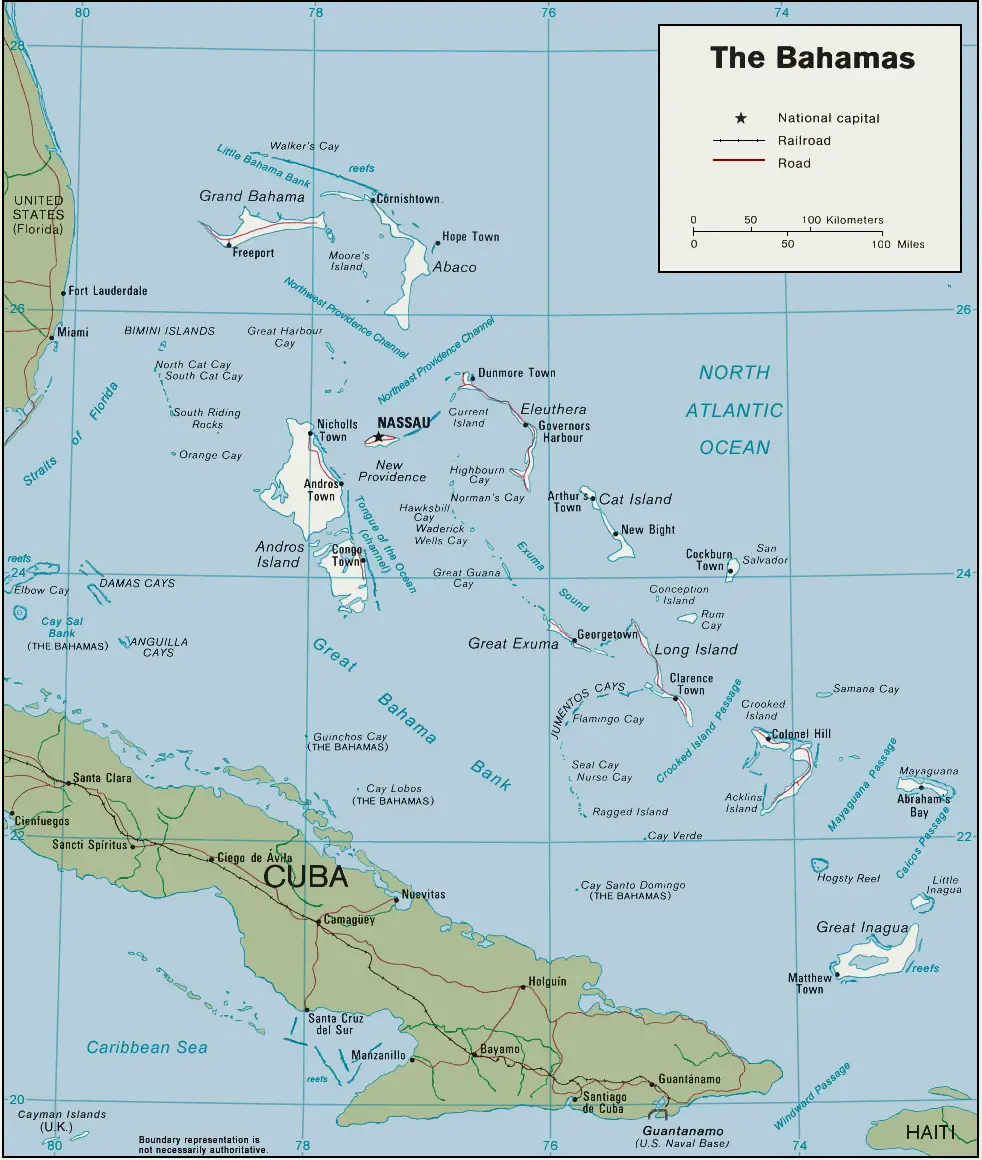 Bahamas Political Map