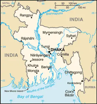 Bangladesh Cia Wfb Map