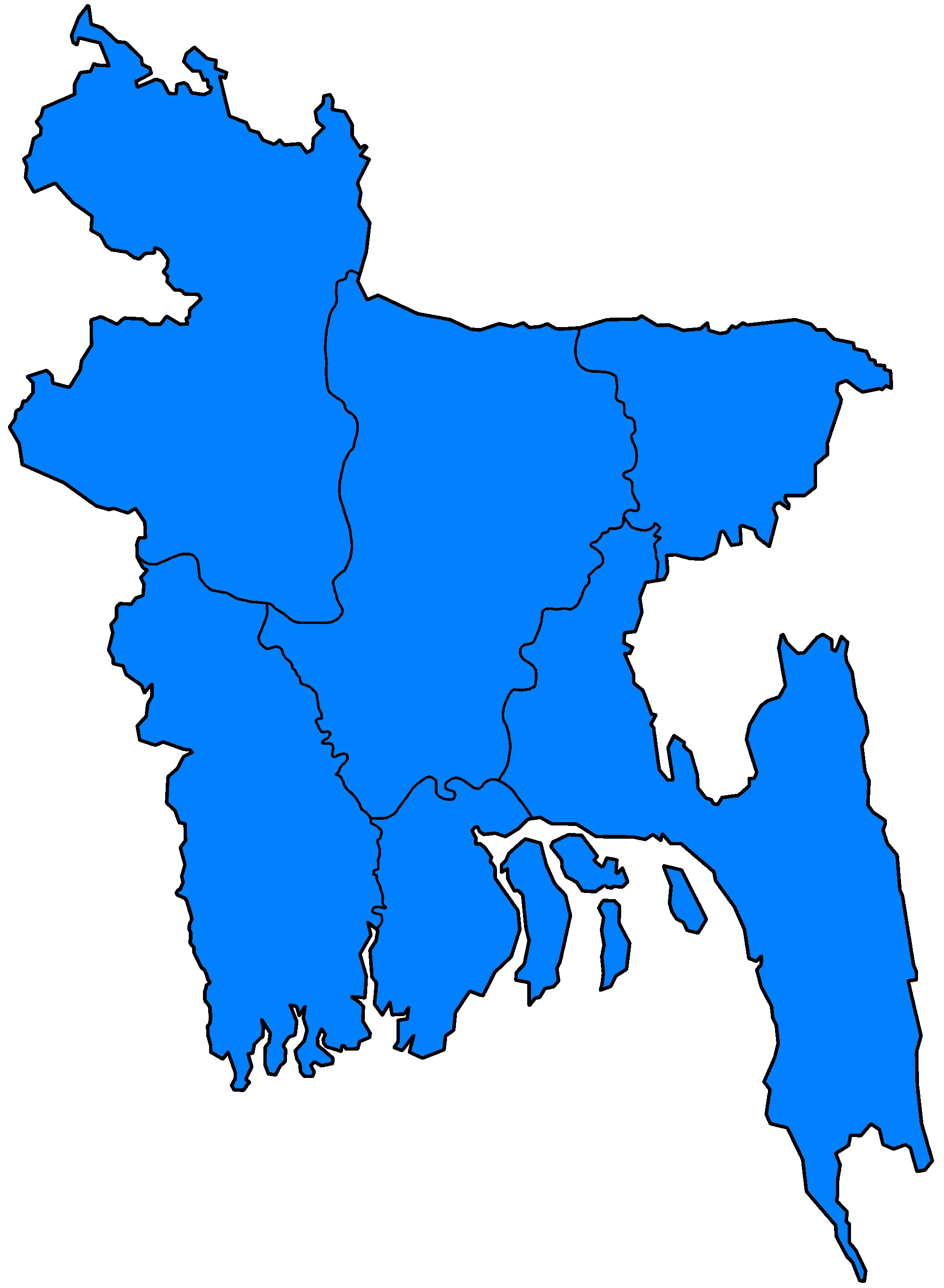 Bangladesh Divisions Flood Hit Between July 3 And August 15 2007
