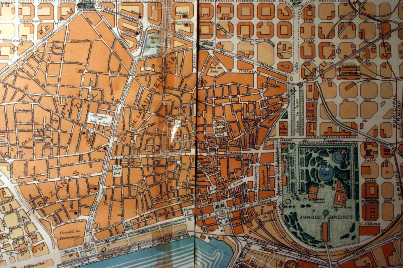 Barcelona  Planol Ciutat Vella 1860