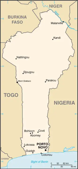 Benin Cia Wfb Map