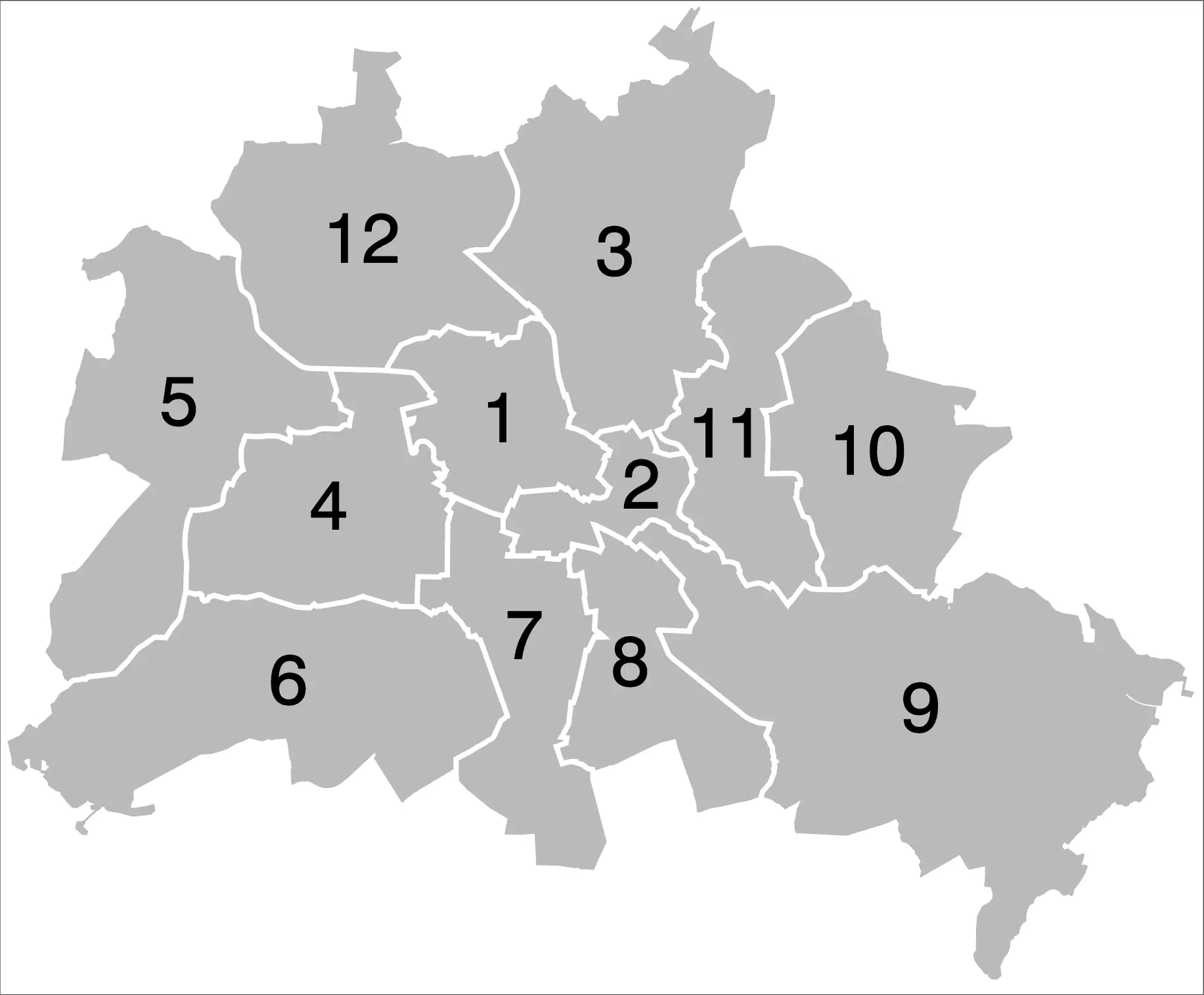 Berliner Bezirke 2001