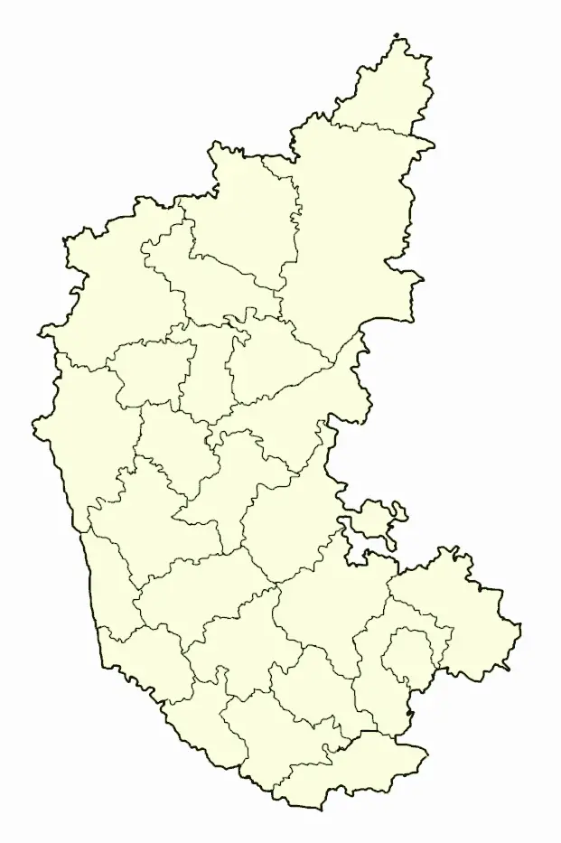 Blank Map of Karnataka Mapsof Net