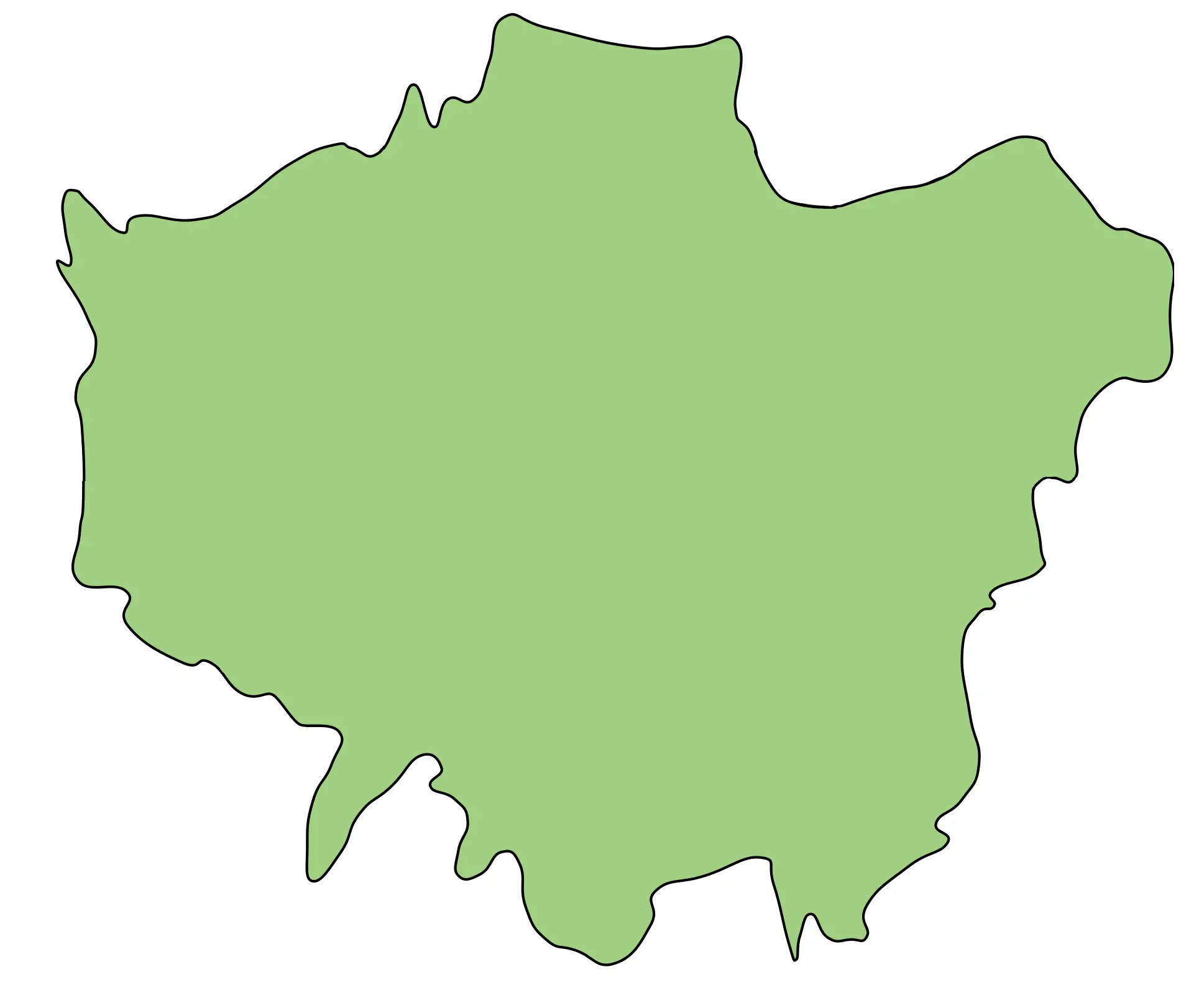 Blank Map of London