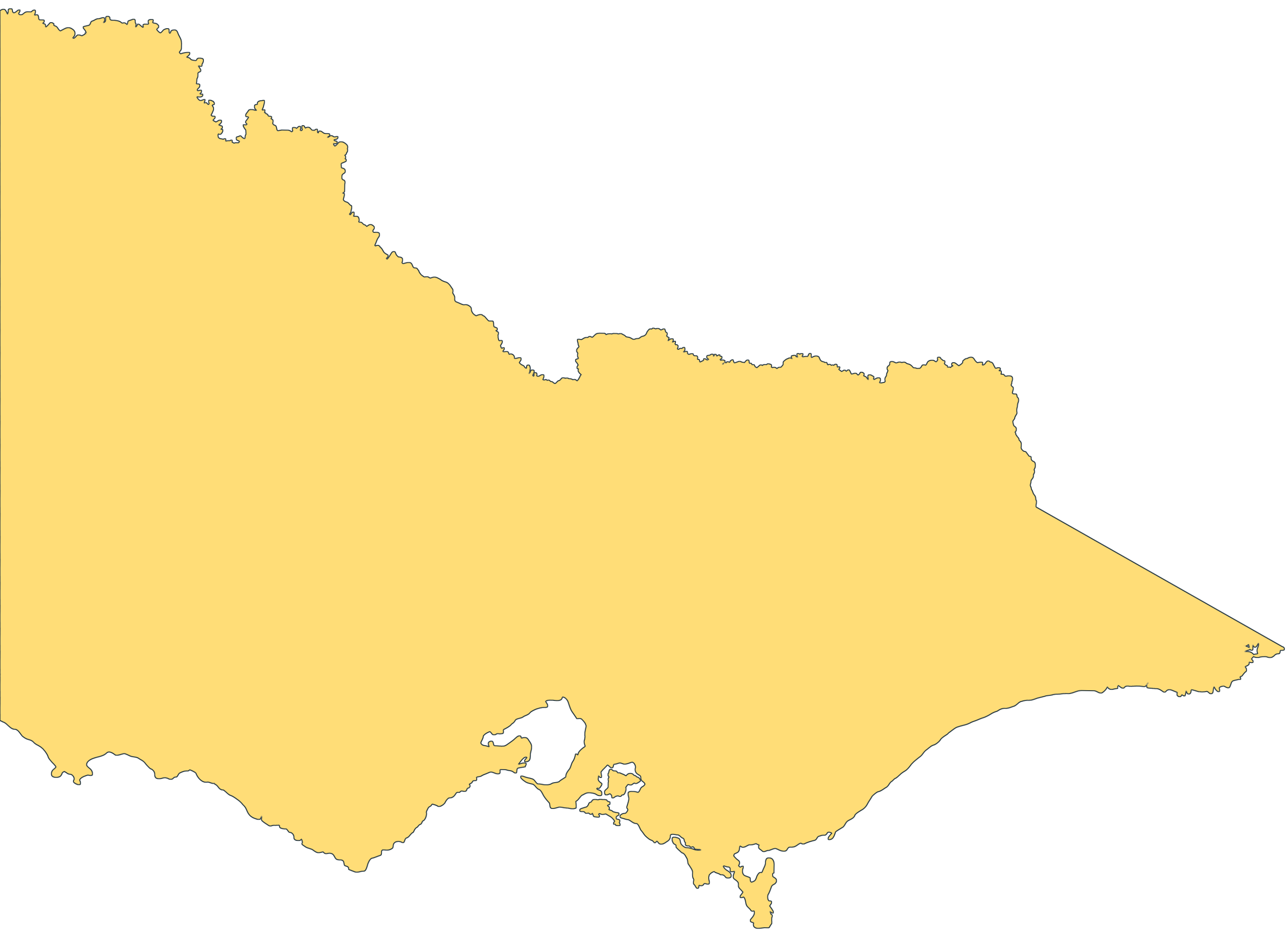 Blank Map of Victoria