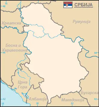 Blank Map of Serbia (in Serbian)