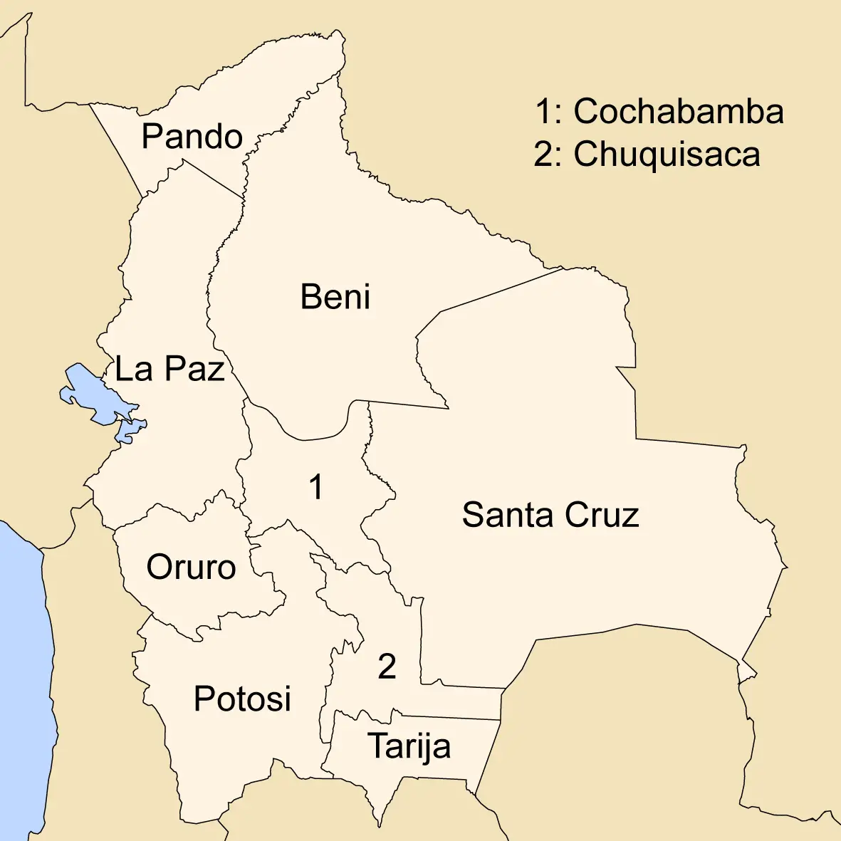 Bolivia Departments