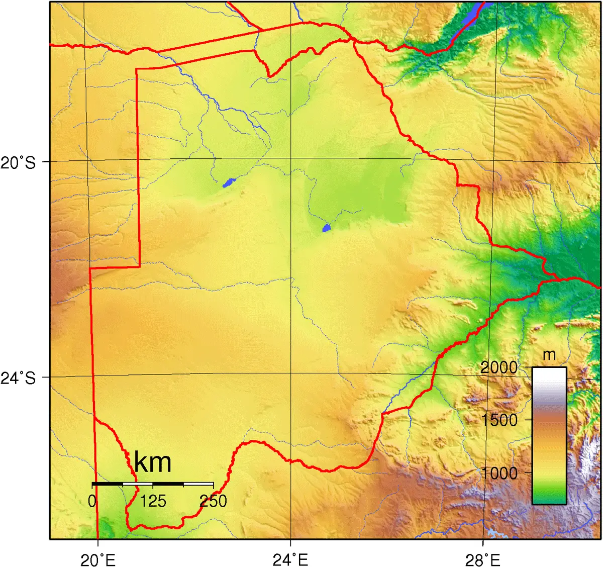Botswana Topography