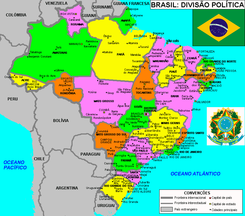 Brazil Political Map (pt)