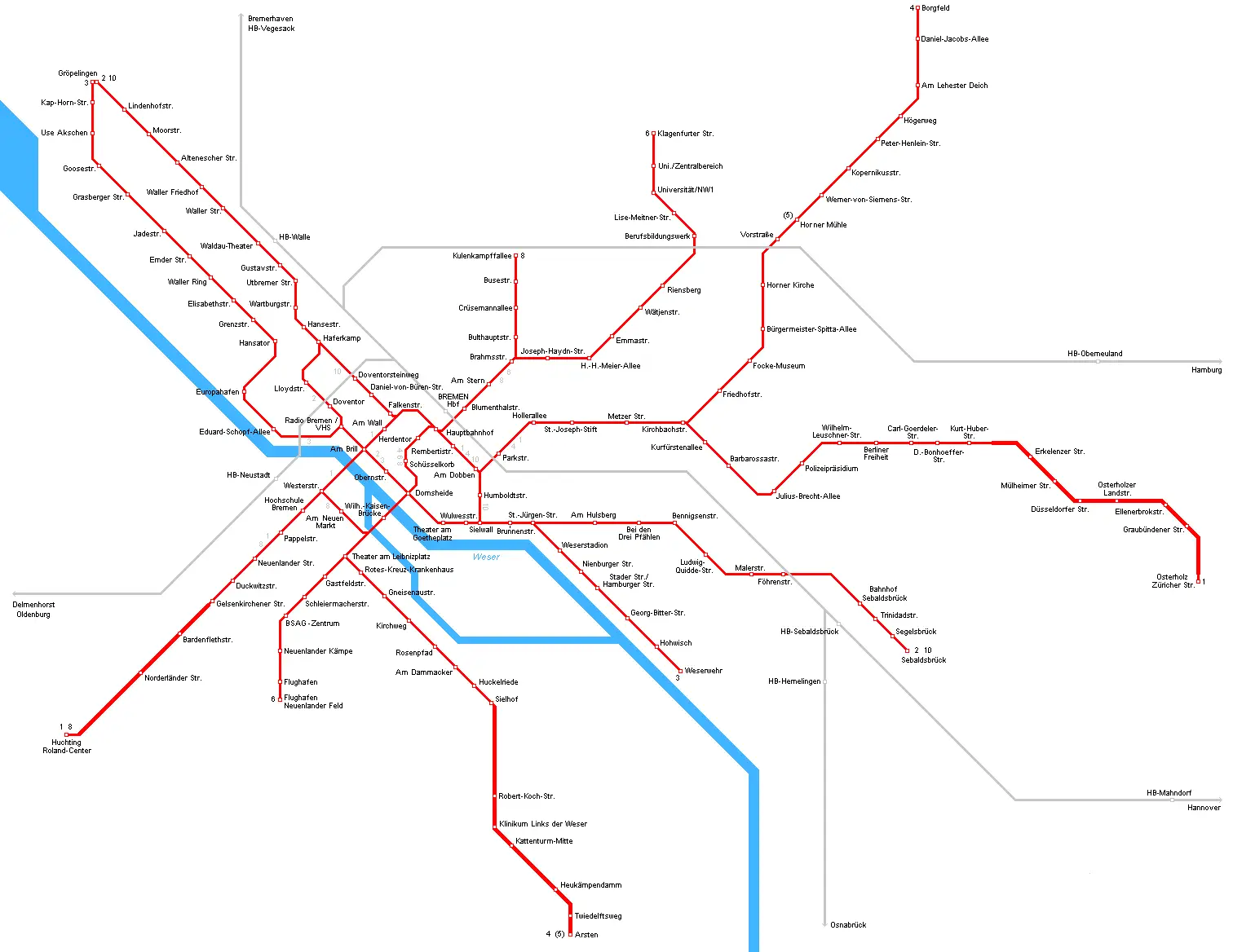 Bremen Metro Map
