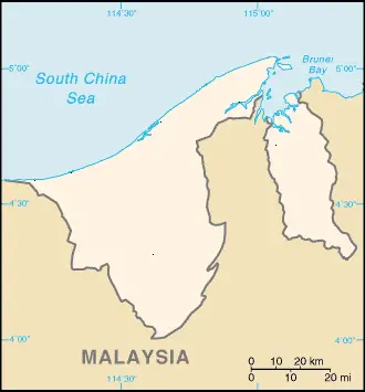 Brunei Map Blank