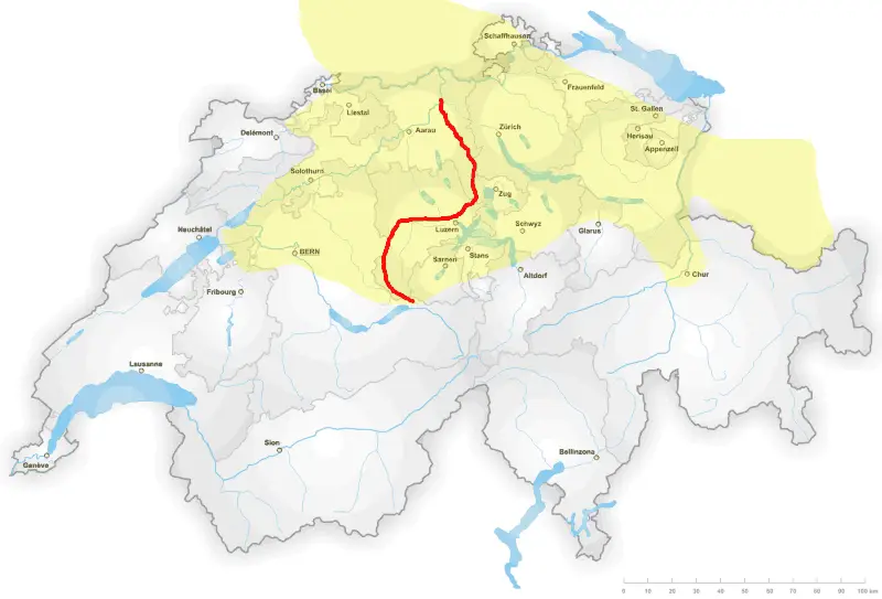 Brunig Napf Reuss Linie MapSof