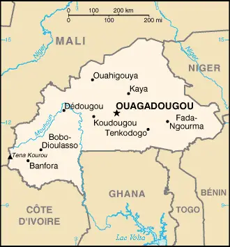 Burkina Faso Carte