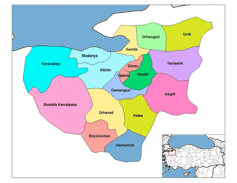 Bursa Districts