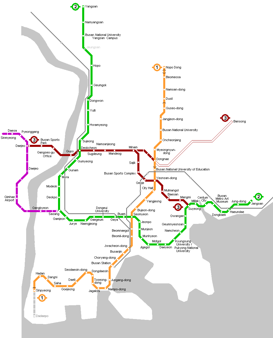 Busan Metro Map