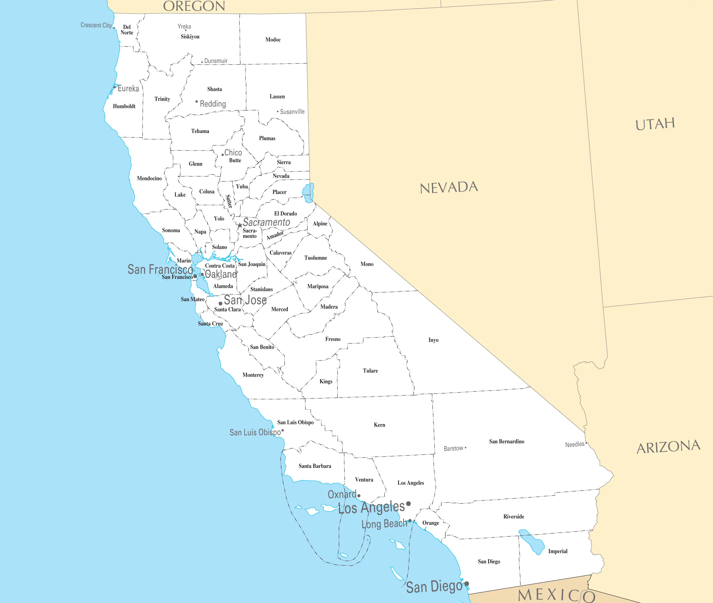 California Cities And Towns