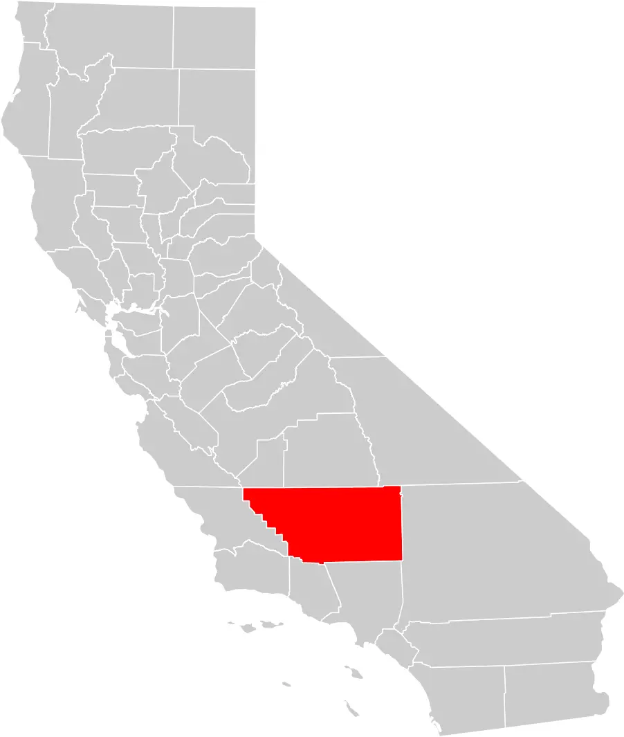 California County Map (kern County Highlighted)