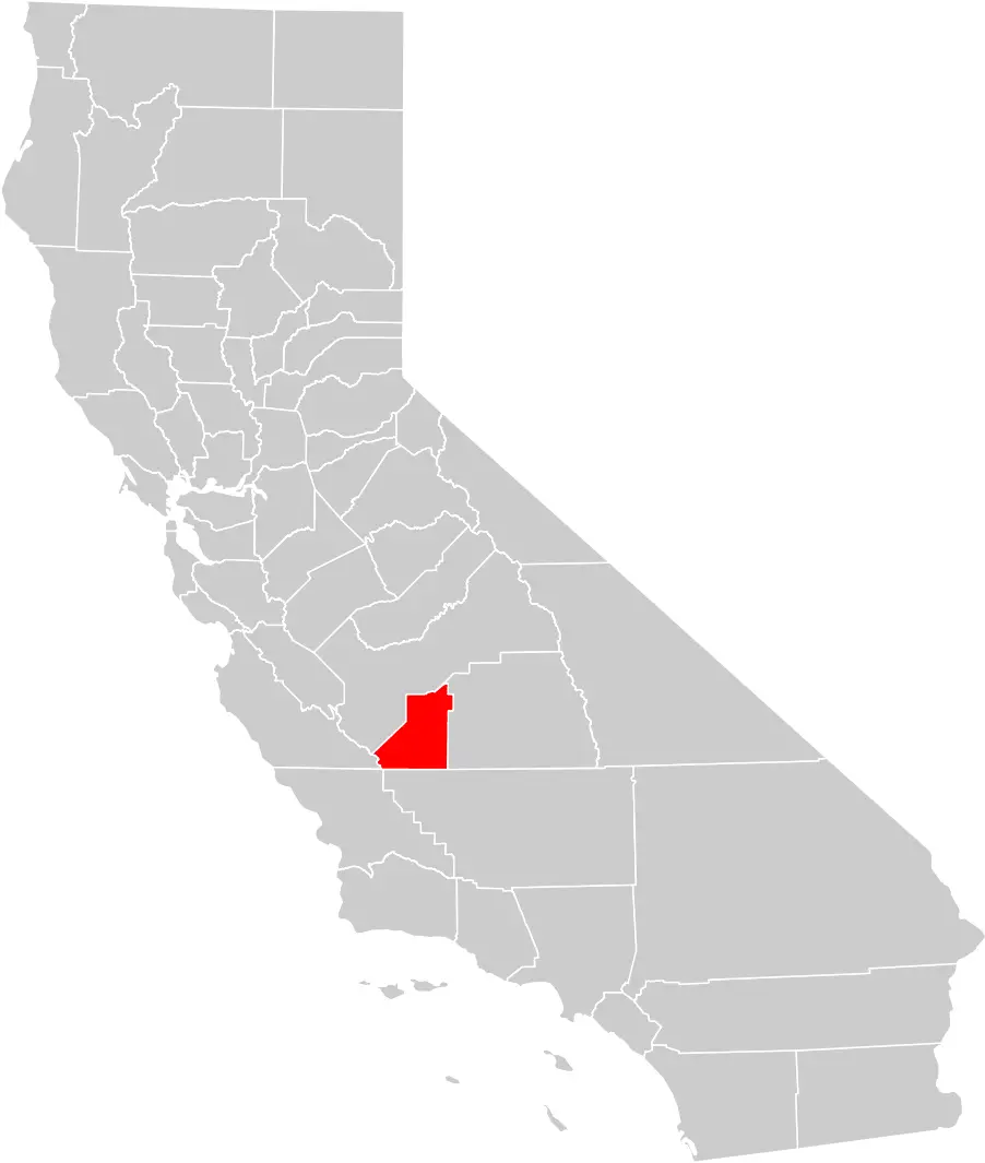 California County Map (kings County Highlighted)