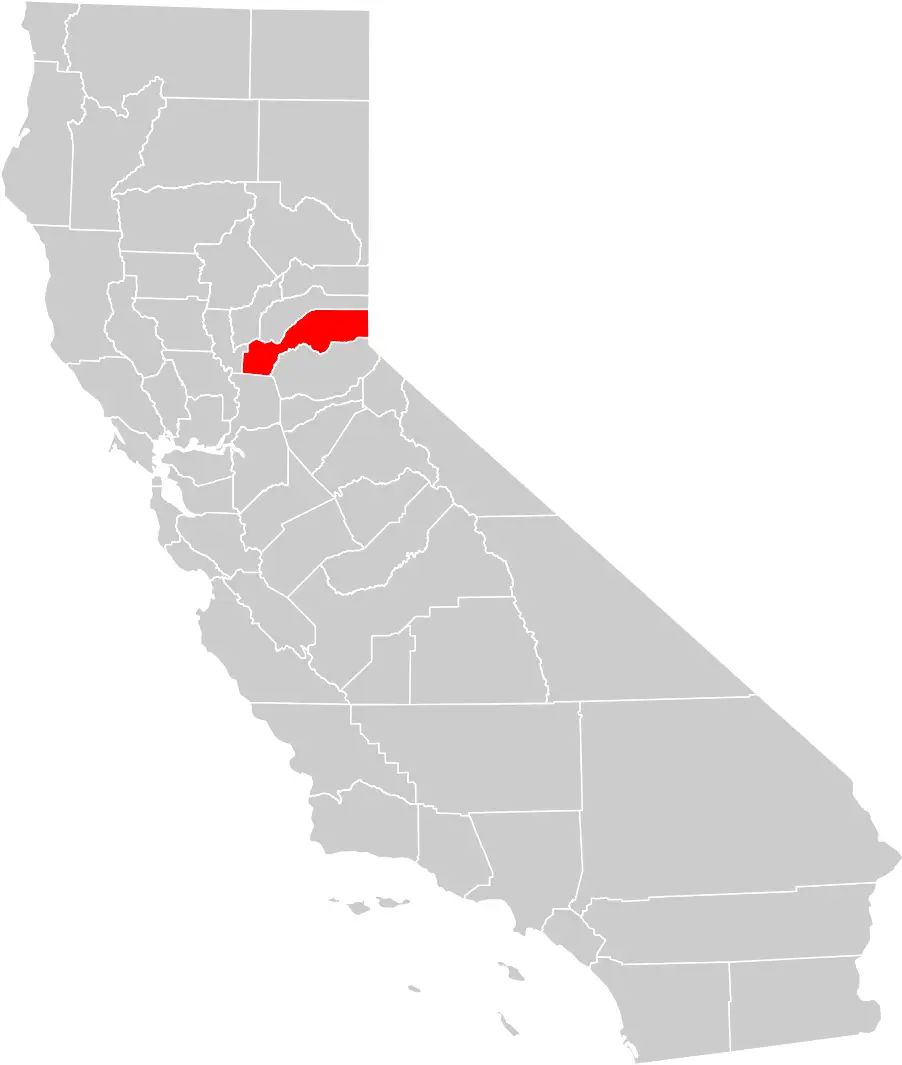 California County Map (placer County Highlighted)