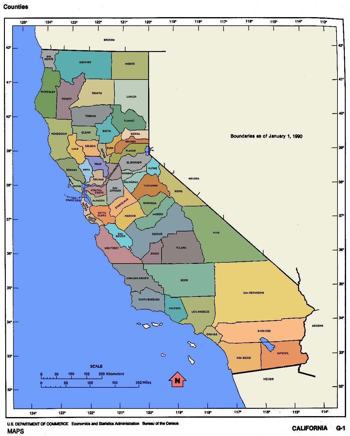 Lista 93+ Foto Mapa Del Estado De California Usa Alta Definición ...