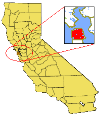 California Map Showing San Francisco County 1