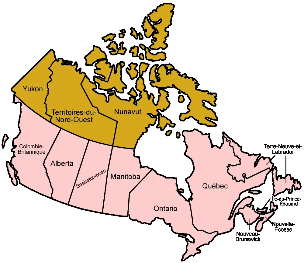 Canada Provinces French Mapsofnet