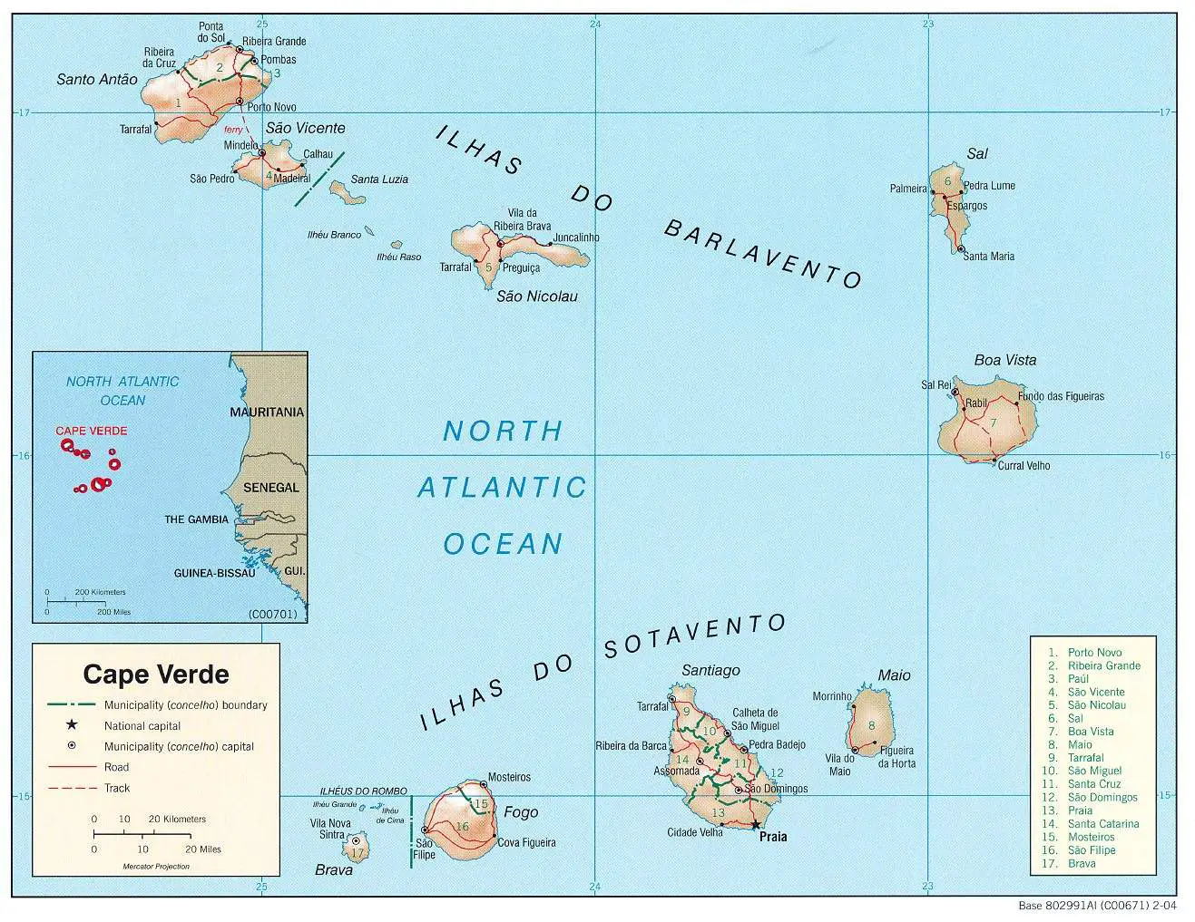 Cape Verde Map