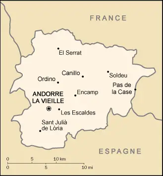 Carte Andorre