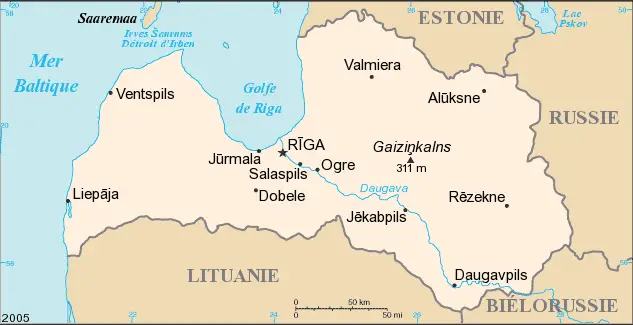 Carte De Lettonie