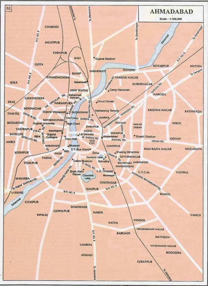 City Center Map Ahmedabad - Mapsof.Net