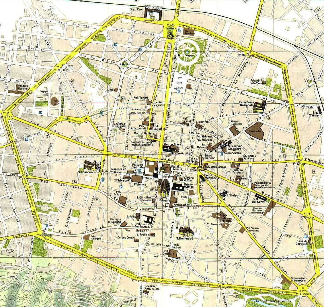 City Center Map Bologna 2