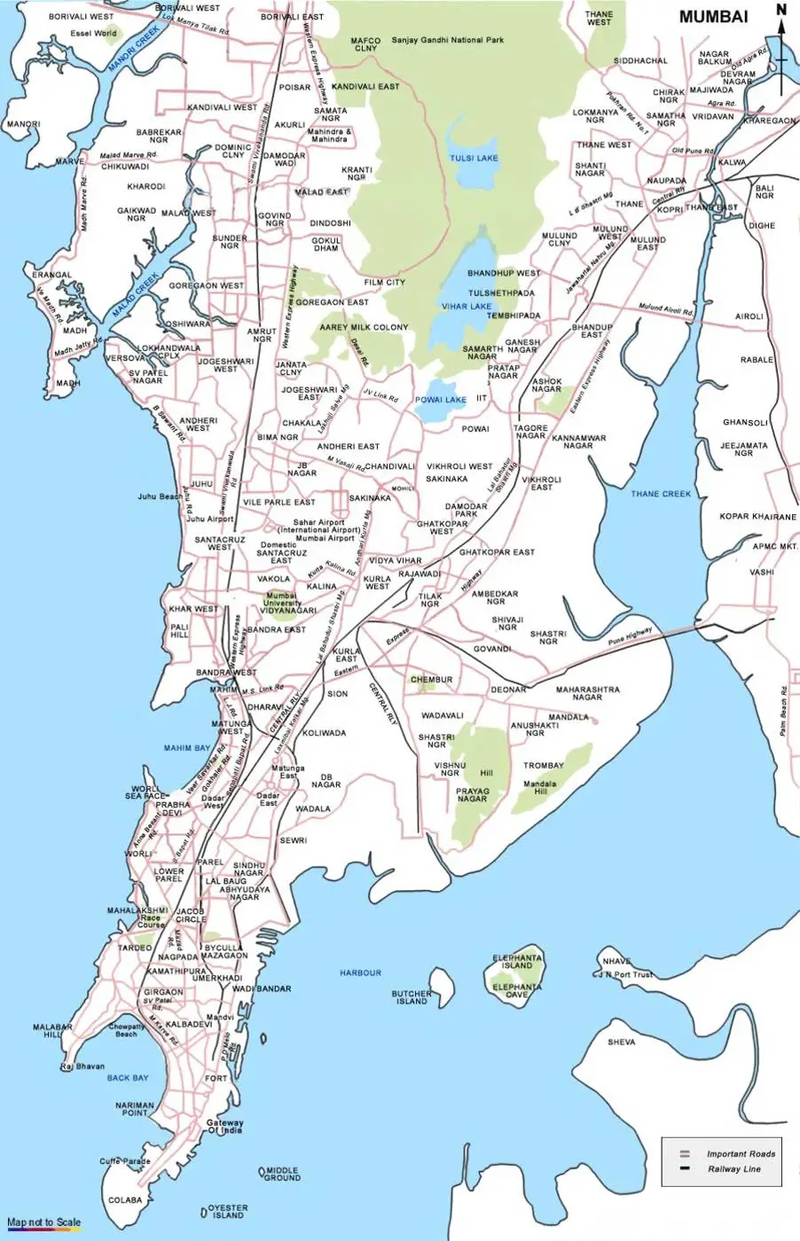 City Map of Mumbai