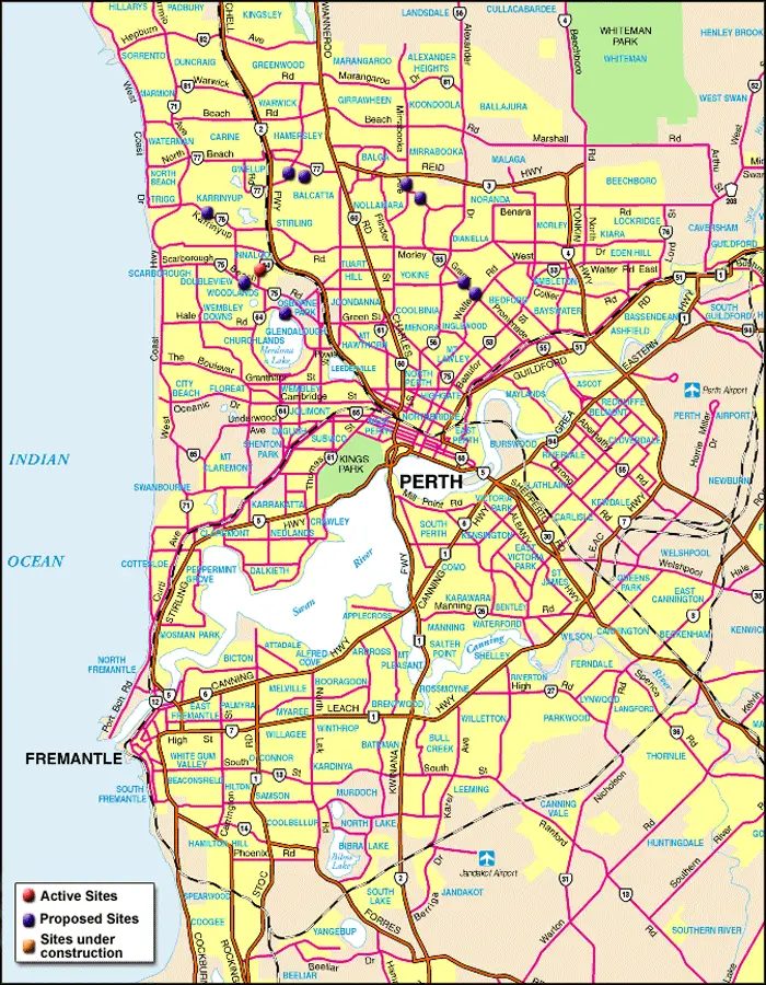 City Map of Perth