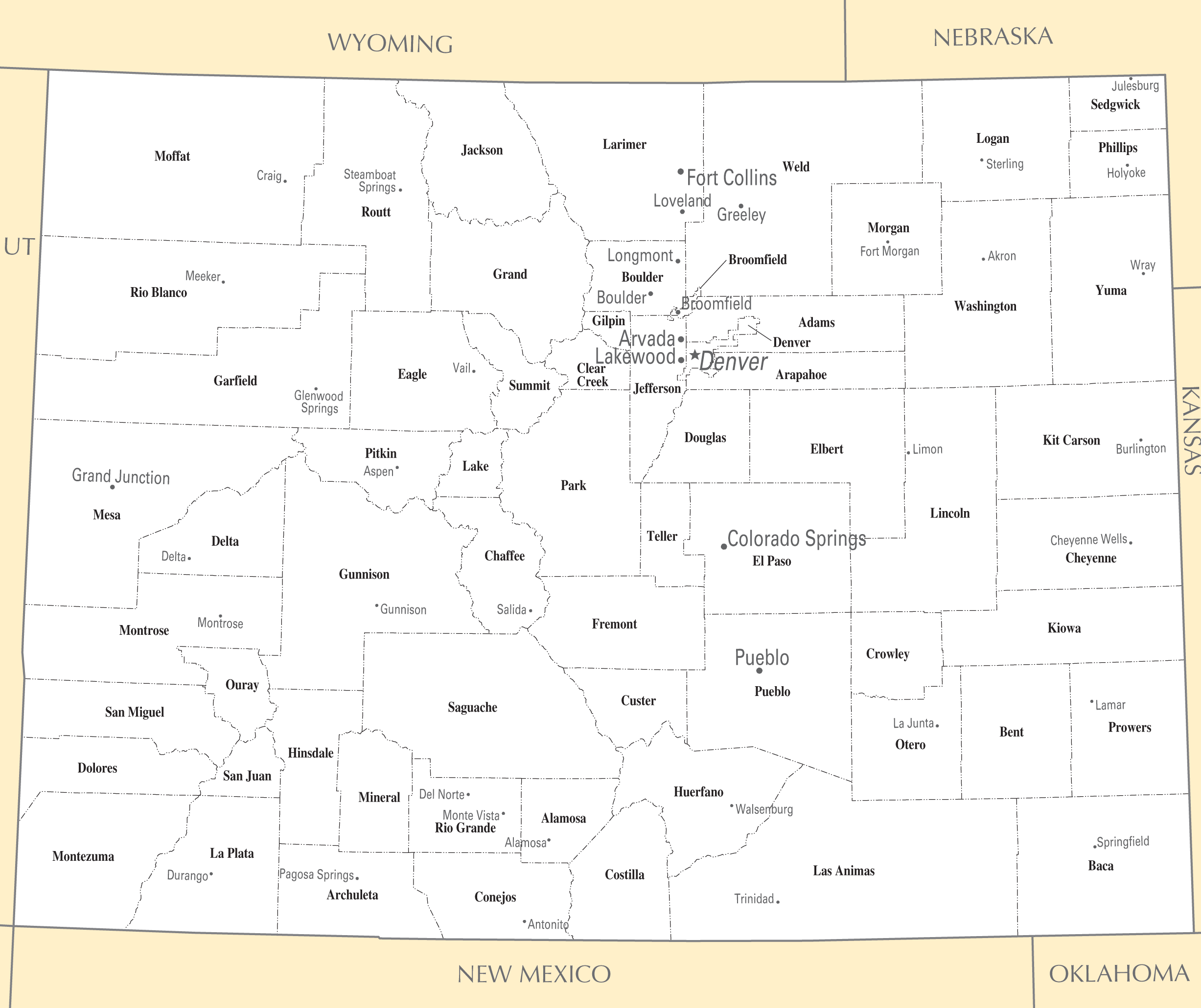 Colorado Cities And Towns