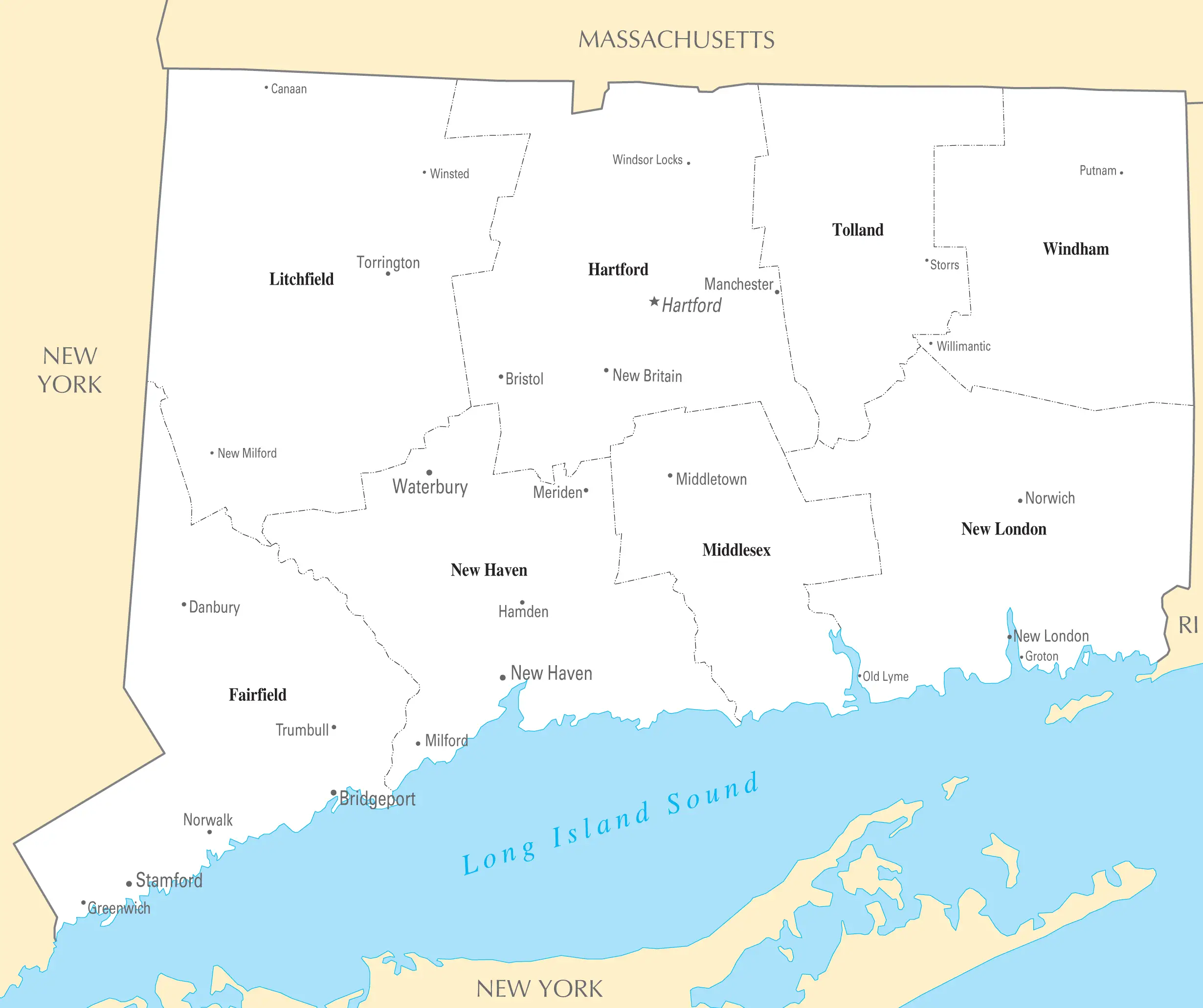 Connecticut Cities And Towns