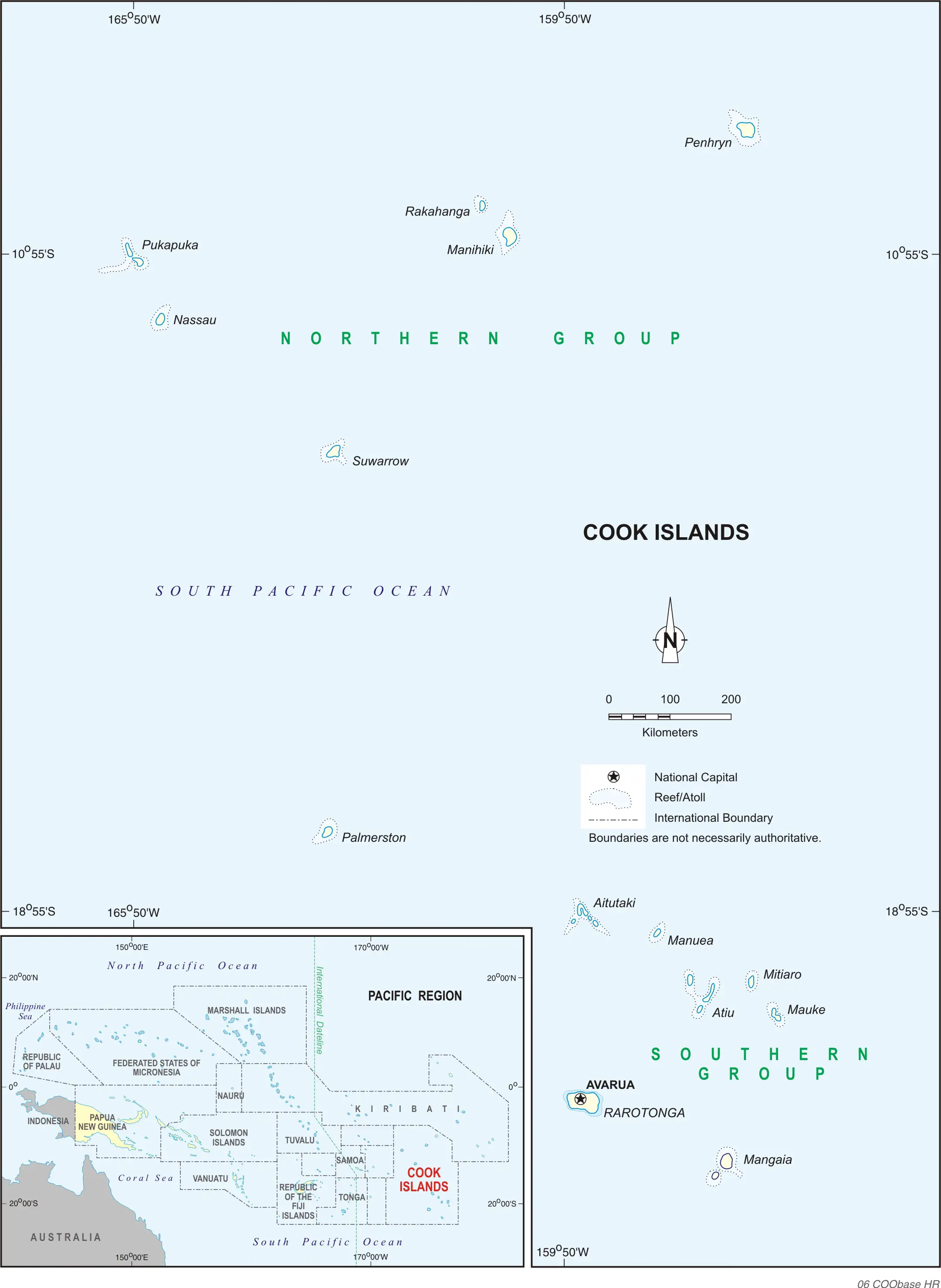 Cooc Islands Map