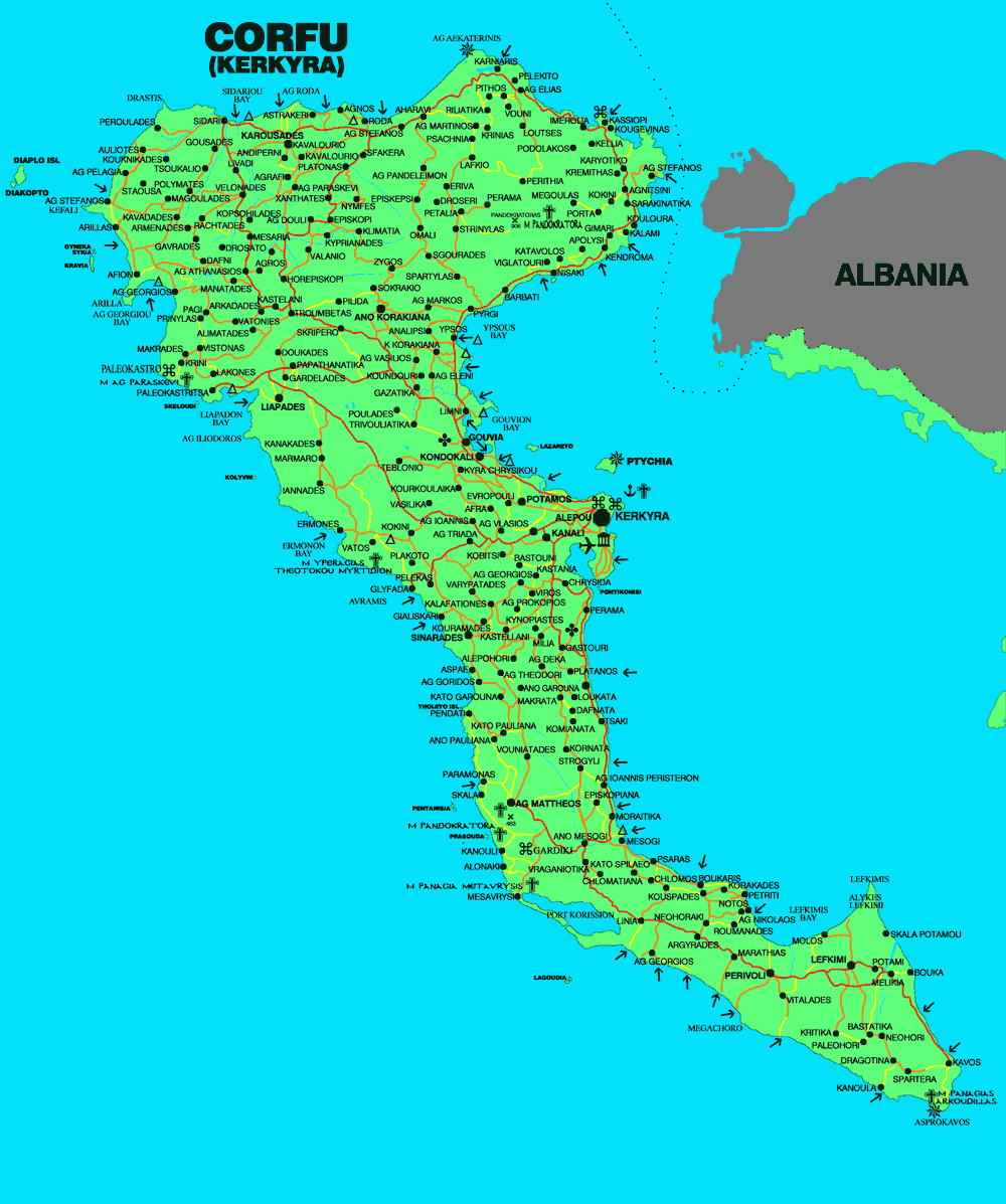 Corfu Map