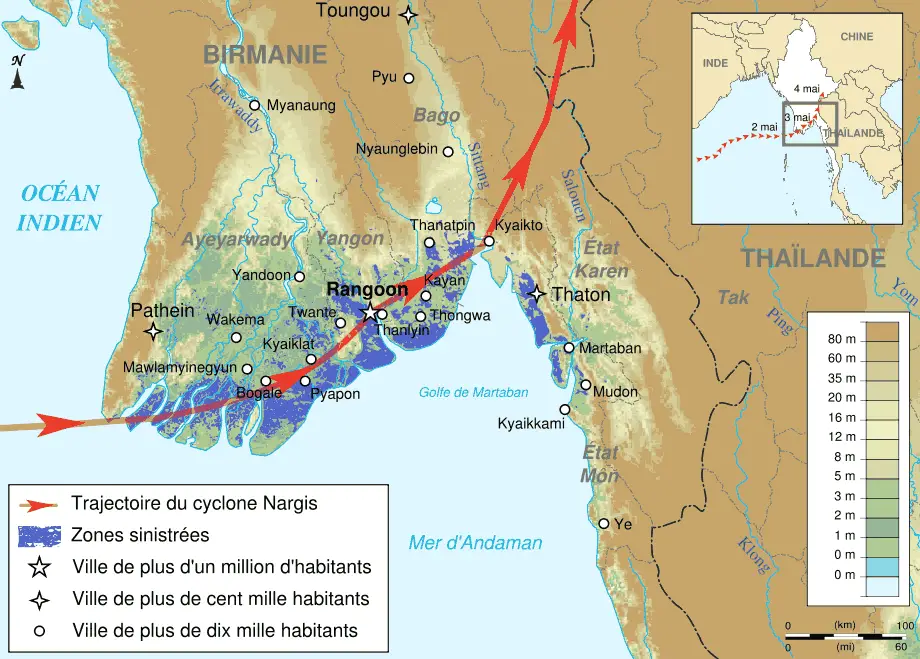 Cyclone Nargis Track Map Fr