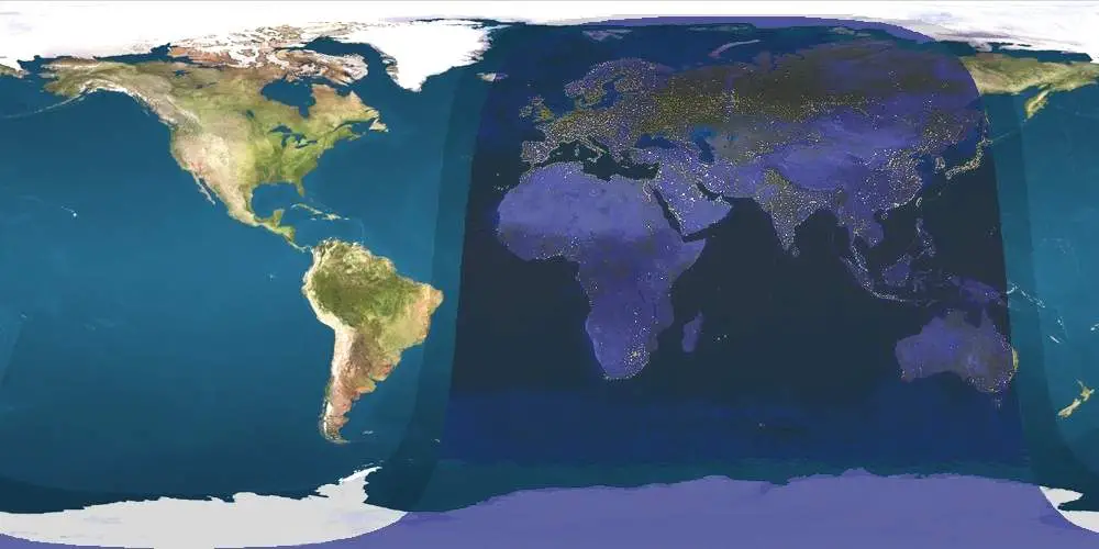 Daylight Map, Nonscientific (2000 Utc)