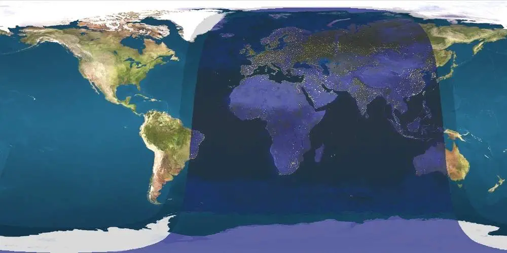 Daylight Map, Nonscientific (2100 Utc)