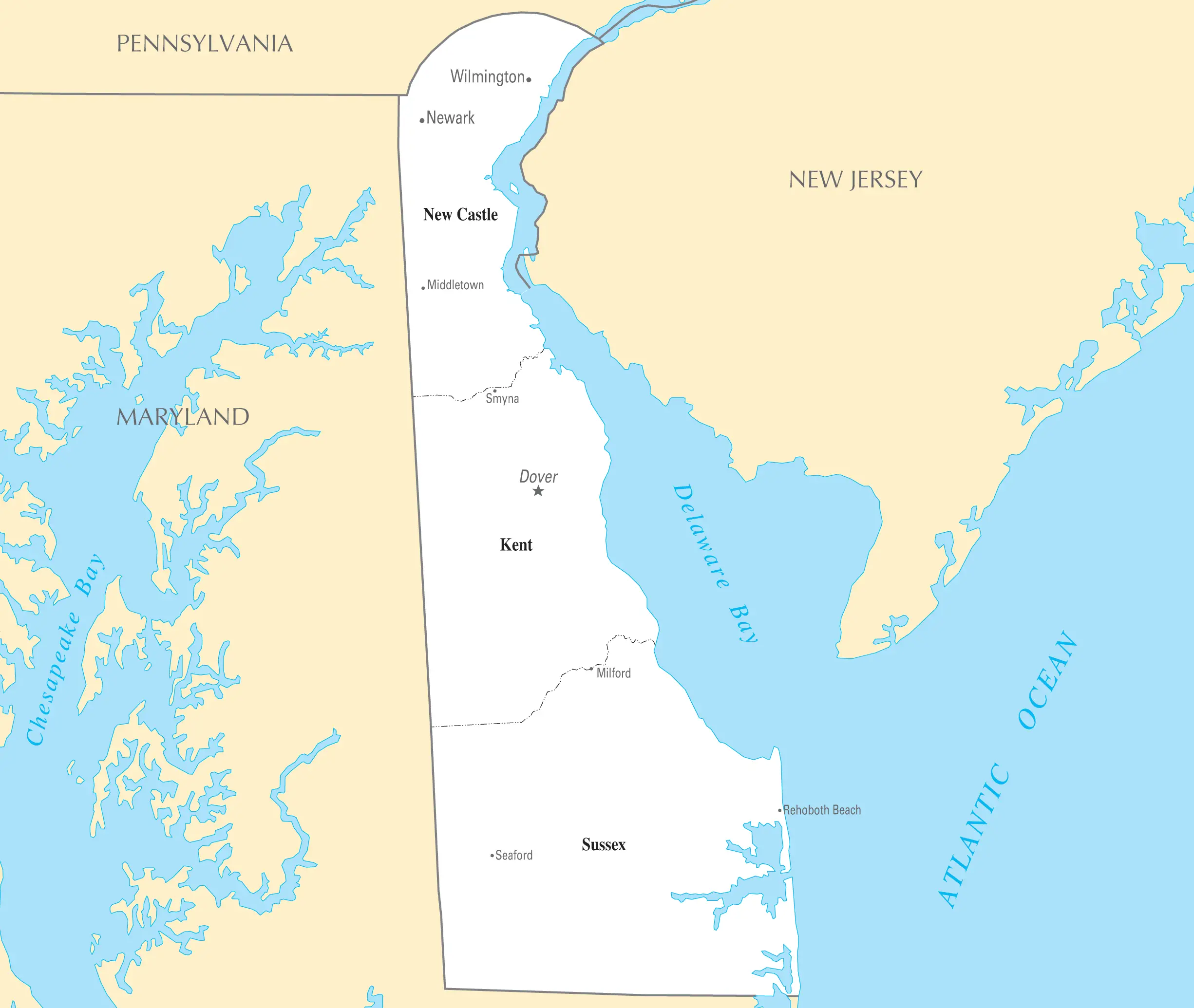 Delaware Cities And Towns