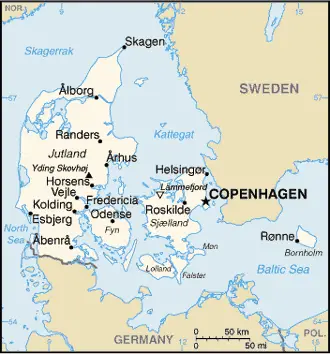 Denmark Cia Wfb Map