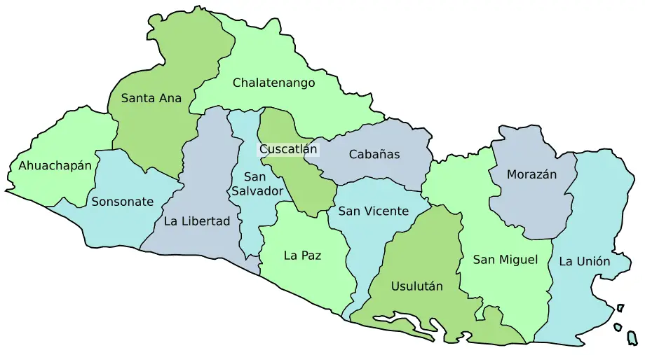Departments of El Salvador Named