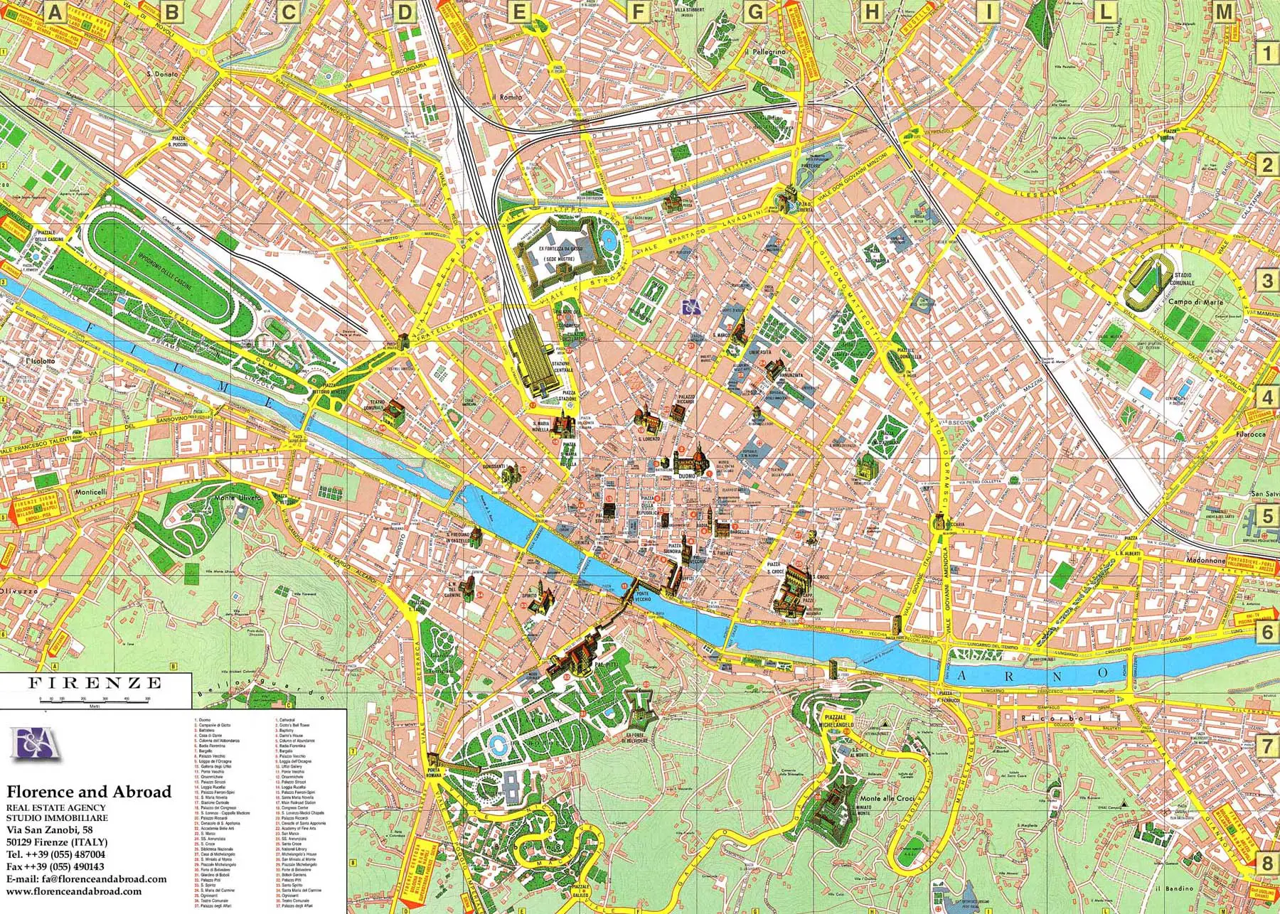 Detailed City Map of Florence (firenze)