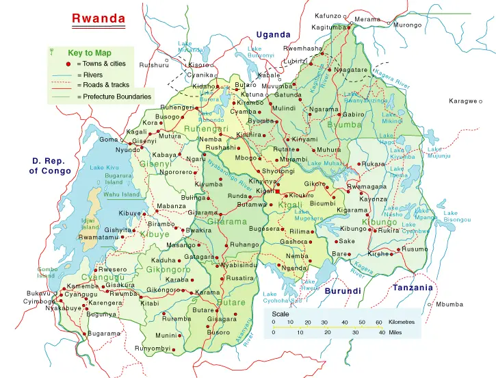 Detailed Rwanda Map