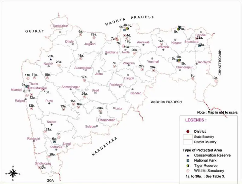 Districts Map of Maharashtra