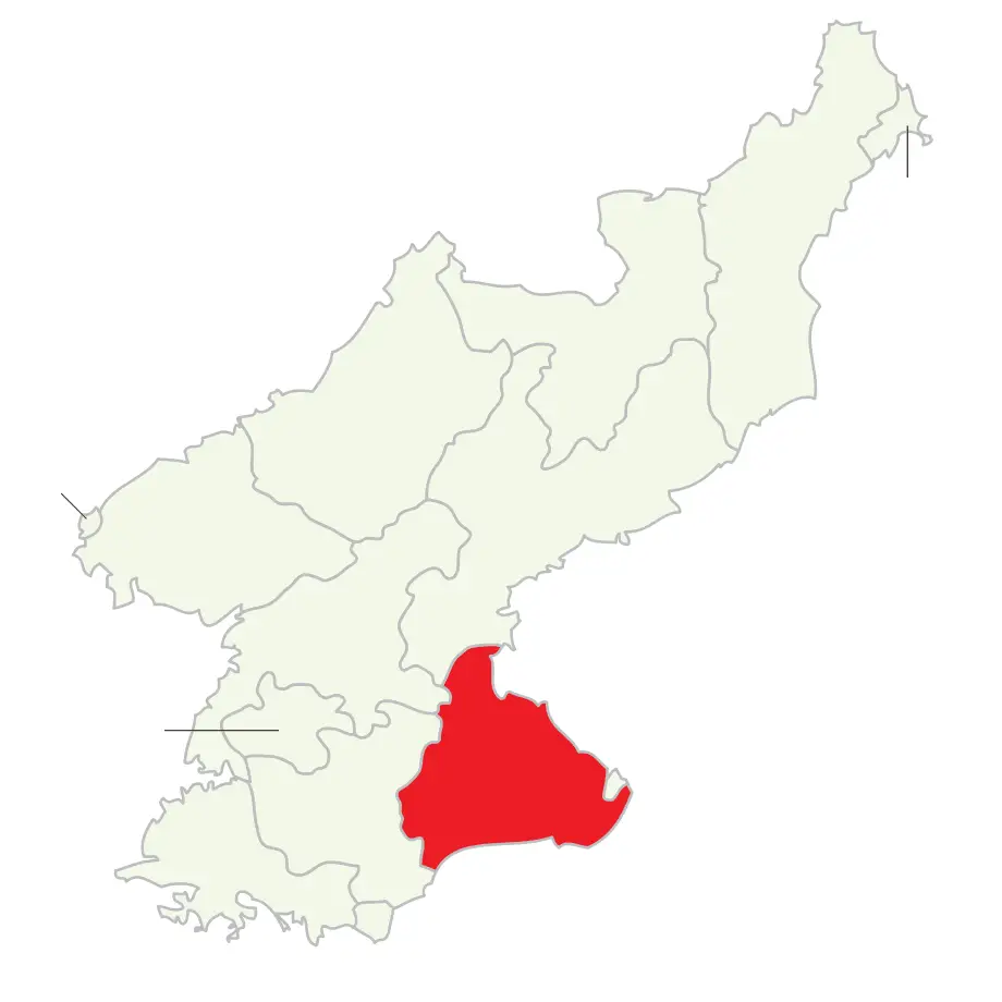 Divisions of North Korea (en) Kangwon Clear